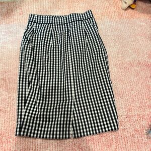 White House Black Market Gingham Pencil Skirt